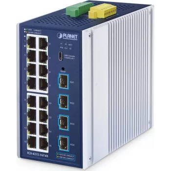 PLANET IGS-4215-16T4X Pramoninis L2/L4 valdomas jungiklis - 16 prievadų 10/100/1000 + 4 SFP