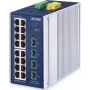 PLANET IGS-4215-16T4X Pramoninis L2/L4 valdomas jungiklis - 16 prievadų 10/100/1000 + 4 SFP