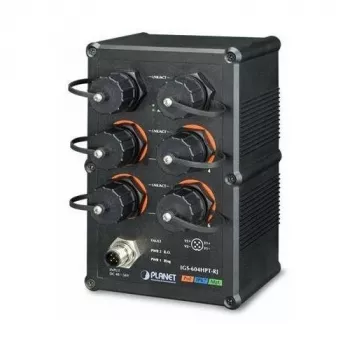 PLANET IGS-605HPT pramoninis gigabitinis jungiklis, 6 prievadai, 4 PoE+, 240W, IP30, -40–75 °C