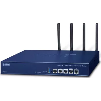PLANET VR-300W5 Enterprise Wi-Fi 5 AC1200 Dual-Band VPN Security Router su SD-WAN, Firewall, VLAN, QoS, HA ir AP valdikliu