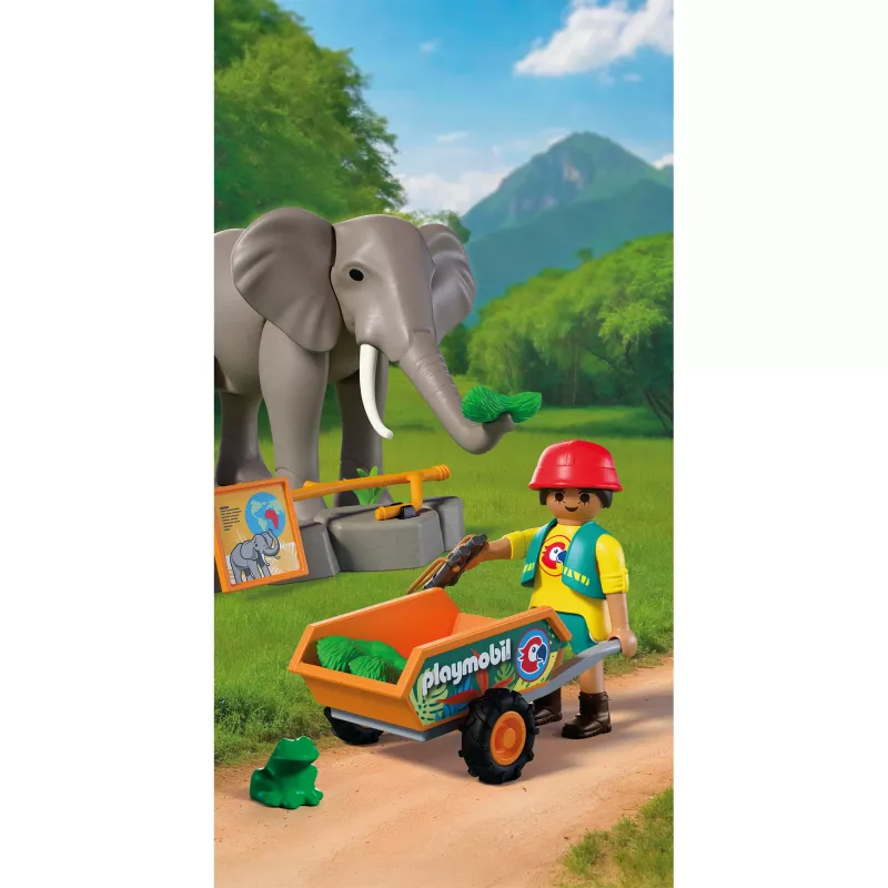 PLAYMOBIL 72068 Dramblys su gyvūnų prižiūrėtoju