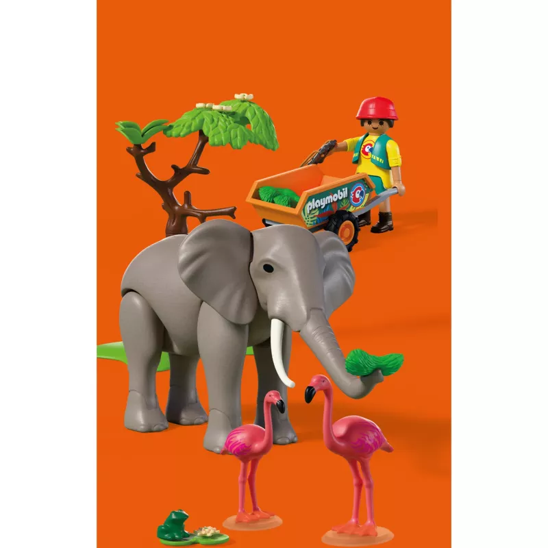 PLAYMOBIL 72068 Dramblys su gyvūnų prižiūrėtoju