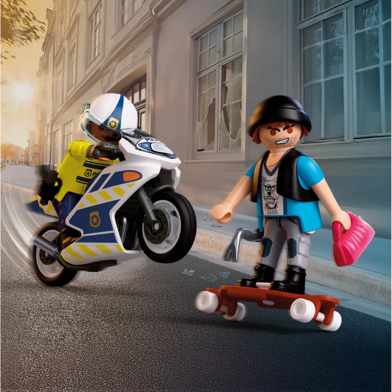 PLAYMOBIL 72079 City Action Policijos motociklo gaudynės