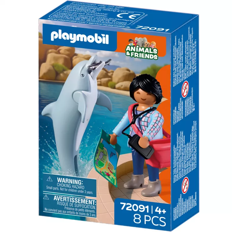 PLAYMOBIL 72091 Animals & Friends Zoo Delfinas ir Lankytojas