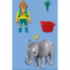 Playmobil 72092 Gyvūnai ir draugai zoologijos sodas: Drambliukas ir prižiūrėtojas