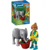 Playmobil 72092 Gyvūnai ir draugai zoologijos sodas: Drambliukas ir prižiūrėtojas