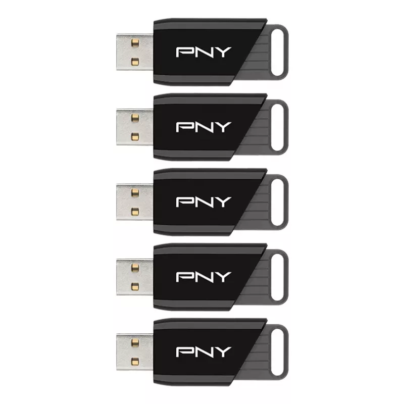 PNY Attaché X USB Flash Drive 64 GB USB 3.2 Gen 1 Multipack of 5 (P-FD64GX5ATTX-EF)