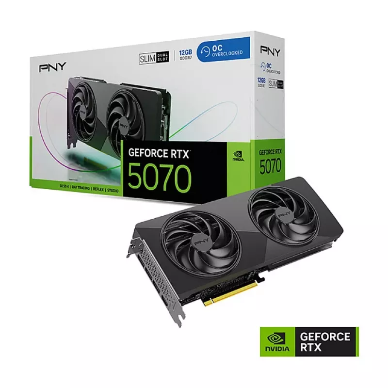PNY GeForce RTX 5070 Slim OC 12GB GDDR7 vaizdo plokštė