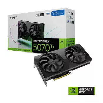 PNY GeForce RTX 5070 Ti Slim OC 16GB GDDR7 PCIe 5.0 vaizdo plokštė