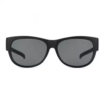 POLAROID ANCILLARIES PLD9004SDL5 Unisex akiniai - juodas rėmelis, pilki poliarizuoti lęšiai, kvadratinė forma