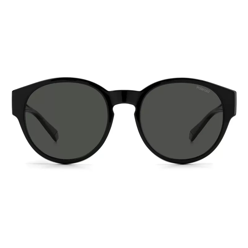 Polaroid Ancillaries PLD9017S08A Unisex Rectangular Sunglasses - Black Frame Grey Polarized Lens