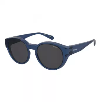 Polaroid Ancillaries PLD9017SPJP Unisex Square Pilot Akiniai - Juodas Rėmas, Pilki Poliarizuoti Lęšiai