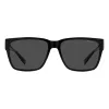 Polaroid Ancillaries PLD9018S08A Unisex Square Sunglasses - Matte Black Frame, Grey Polarized Lenses