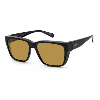Polaroid Ancillaries PLD9018S807 Unisex Square Sunglasses - Havana Frame, Brown Polarized Lens