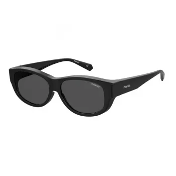 Polaroid Ancillaries PLD9020S08A Unisex Vaikiški Akiniai nuo Saulės - Juodas Rėmelis, Pilki Poliarizuoti Lęšiai