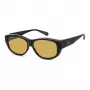 Polaroid Ancillaries PLD9020S71C Unisex Akiniai - Juodas Rėmas, Pilki Poliarizuoti Lęšiai