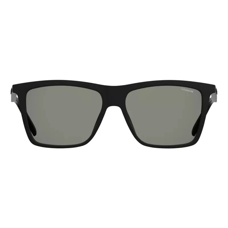 Polaroid PLD2050S807 Vyriški poliarizuoti stačiakampiai akiniai nuo saulės - Juodi/Pilki 55mm