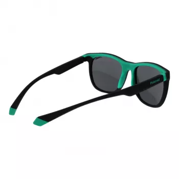 POLAROID PLD2140S543OL Unisex kvadratiniai akiniai nuo saulės - Havana acetato rėmelis, žali poliarizuoti polikarbonato lęšiai, UV400 apsauga