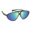 POLAROID PLD2151/S Unisex akiniai nuo saulės Havana rėmelis Žali poliarizuoti lęšiai 62mm