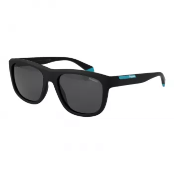 Polaroid PLD2163/S Unisex akiniai nuo saulės - juodas rėmelis, pilki poliarizuoti lęšiai - 54 mm