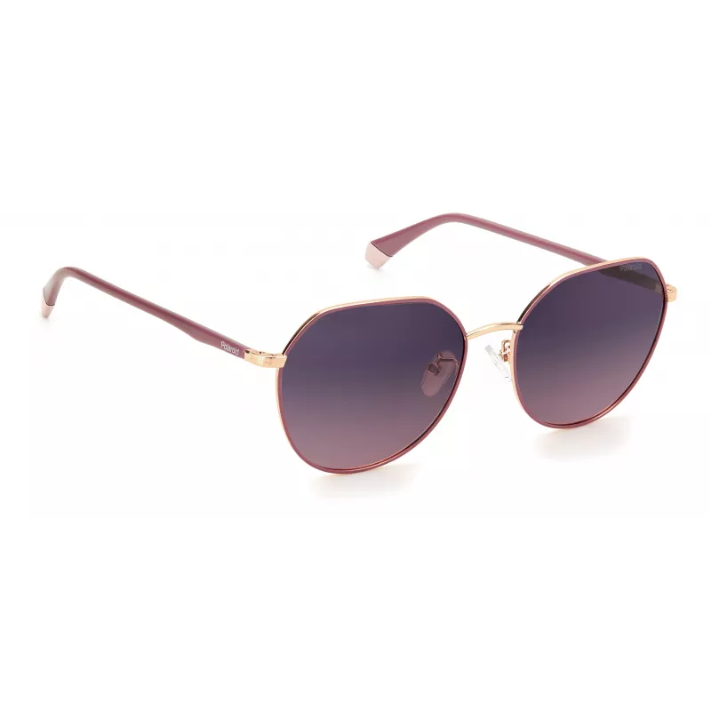 POLAROID PLD4106GSYK9X Moteriški poliarizuoti akiniai nuo saulės - Havana acetato rėmelis, rudi lęšiai, 59 mm