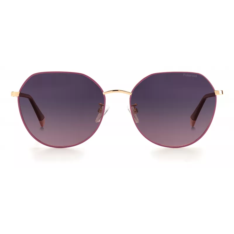 POLAROID PLD4106GSYK9X Moteriški poliarizuoti akiniai nuo saulės - Havana acetato rėmelis, rudi lęšiai, 59 mm