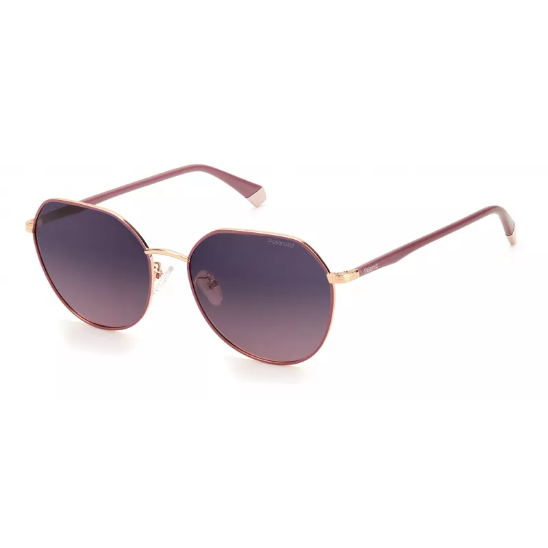 POLAROID PLD4106GSYK9X Moteriški poliarizuoti akiniai nuo saulės - Havana acetato rėmelis, rudi lęšiai, 59 mm