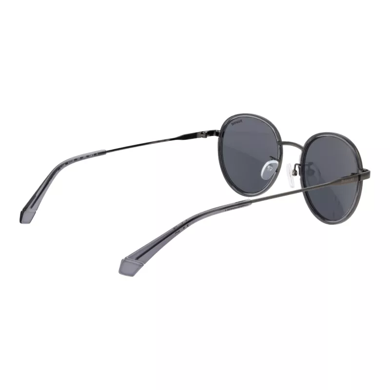 Polaroid PLD4173GSX51K Unisex Square Sunglasses - Juodas rėmelis, pilki poliarizuoti lęšiai 51 mm