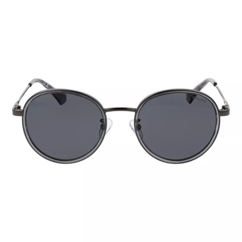 Polaroid PLD4173GSX51K Unisex Square Sunglasses - Juodas rėmelis, pilki poliarizuoti lęšiai 51 mm