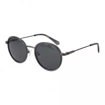 Polaroid PLD4173GSX51K Unisex Square Sunglasses - Juodas rėmelis, pilki poliarizuoti lęšiai 51 mm