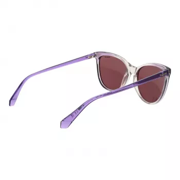 Polaroid PLD4179S55B3V Moteriški stačiakampiai akiniai nuo saulės - Havana acetato rėmelis, rudi poliarizuoti lęšiai