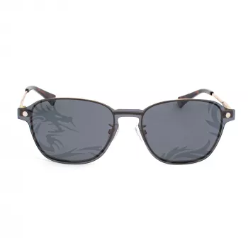 POLAROID PLD6119GCSJ5G Unisex stačiakampiai akiniai nuo saulės - Havana rėmelis, pilki poliarizuoti lęšiai, 53 mm