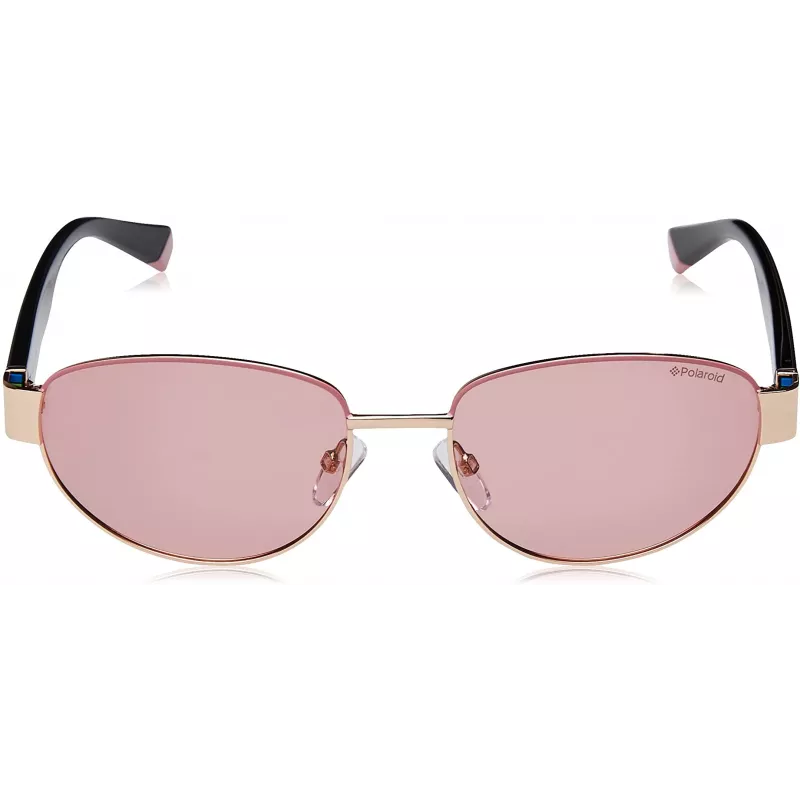 Polaroid PLD6123S-EYR Unisex stačiakampiai akiniai nuo saulės - juodas rėmelis, pilki poliarizuoti lęšiai 54mm