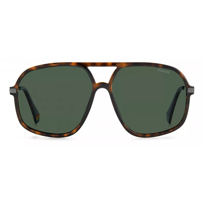 Polaroid PLD6182/S Unisex akiniai nuo saulės - Havana vėžlio kiauto spalvos rėmelis, rudi poliarizuoti lęšiai, 59 mm