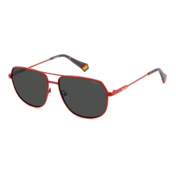 POLAROID PLD6195SX0Z3 Unisex akiniai - juodas rėmelis, pilki lęšiai 58 mm