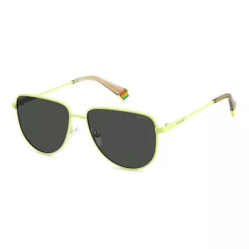 Polaroid PLD6196SX4ANF Unisex akiniai nuo saulės - Juodas kvadratinis rėmelis su pilkais poliarizuotais TAC lęšiais 56/18/145 mm