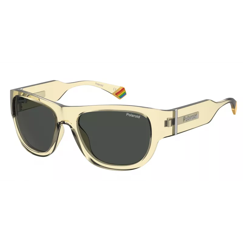 Polaroid PLD6197/S MC40G Unisex Square Sunglasses - Polarized Grey Lenses, Black Frame
