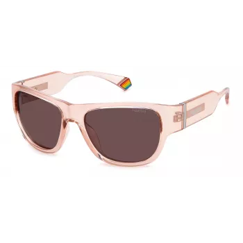 Polaroid PLD6197S akiniai nuo saulės unisex Havana rėmelis žali poliarizuoti lęšiai 55mm