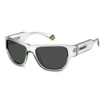POLAROID PLD6197SKB7F5 Unisex akiniai nuo saulės Havana ruda kvadratinis rėmelis rudi poliarizuoti lęšiai 55/18/130 mm