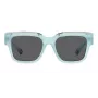 POLAROID PLD6198SXMVUF Unisex Square Sunglasses - Black Frame Grey Polarized Lens 52mm