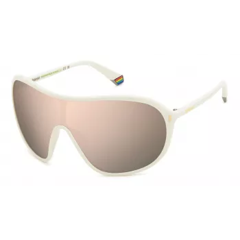 POLAROID PLD6216SVK6 Unisex stačiakampiai akiniai nuo saulės - tamsiai pilkas propionato rėmelis, pilki poliarizuoti polikarbonato lęšiai, UV400 apsauga