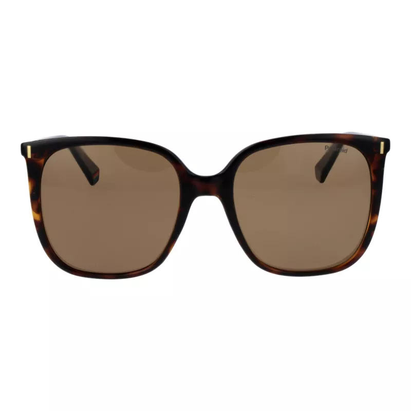 Polaroid PLD6218S56086 Moteriški Aviatoriaus Stiliaus Akiniai Nuo Saulės Havana Ruda Poliarizuoti 56mm