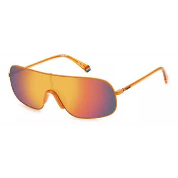 POLAROID PLD6222SL7Q Unisex akiniai - Havana rėmelis, žali poliarizuoti lęšiai, 57 mm