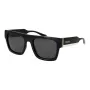 POLAROID PLD6224SX5480 Unisex Rectangular Sunglasses - Black Frame Grey Polarized Lens 54mm