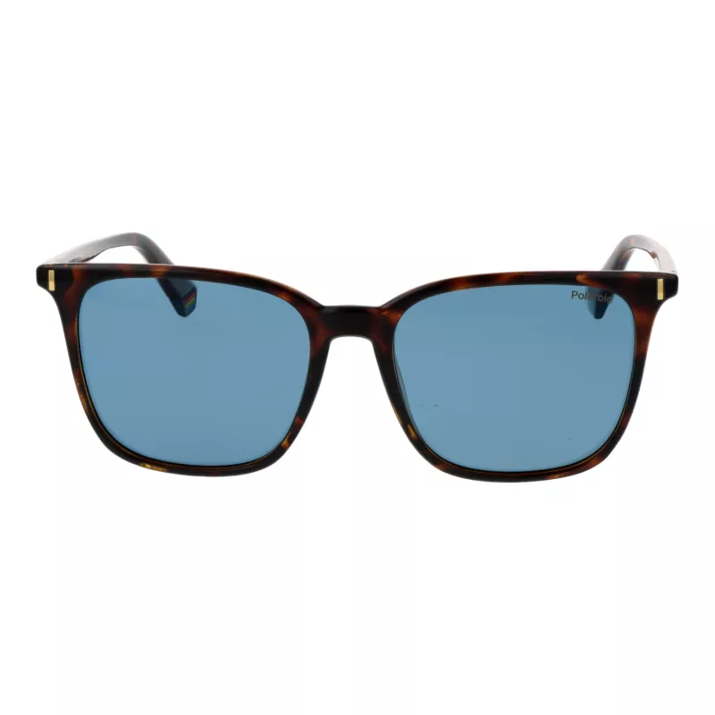 POLAROID PLD6226S54086 Moteriški akiniai nuo saulės Havana Brown stačiakampiai poliarizuoti 54mm