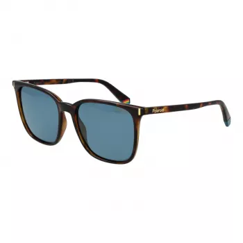 POLAROID PLD6226S54086 Moteriški akiniai nuo saulės Havana Brown stačiakampiai poliarizuoti 54mm