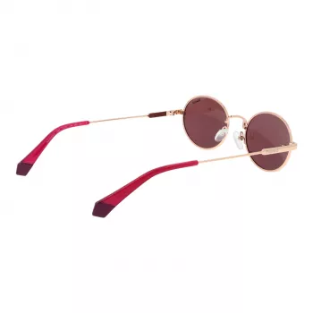 Polaroid PLD6228SX53LT Unisex stačiakampiai akiniai nuo saulės - Havana rėmelis, rudi poliarizuoti lęšiai - 53mm
