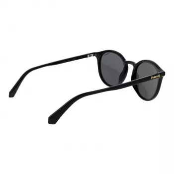 POLAROID PLD6233S51807 Unisex Square Sunglasses - Black Frame Grey Polarized Lens 51mm