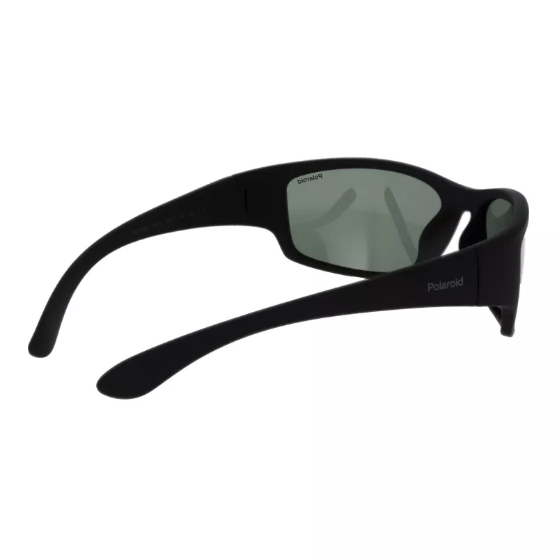 Polaroid PLD7005S63YYV Unisex stačiakampiai akiniai nuo saulės - juodas rėmelis, pilki lęšiai 63 mm