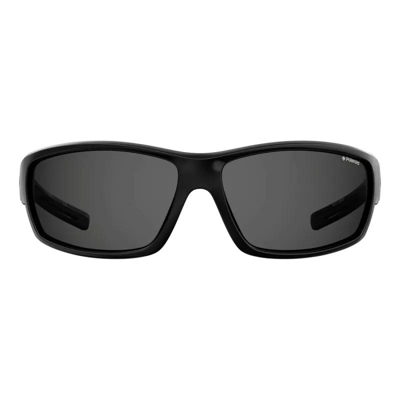 POLAROID PLD7029S807 Unisex Sportiniai Akiniai nuo Saulės - Poliarizuoti Pilki Lęšiai - Juodas Rėmelis
